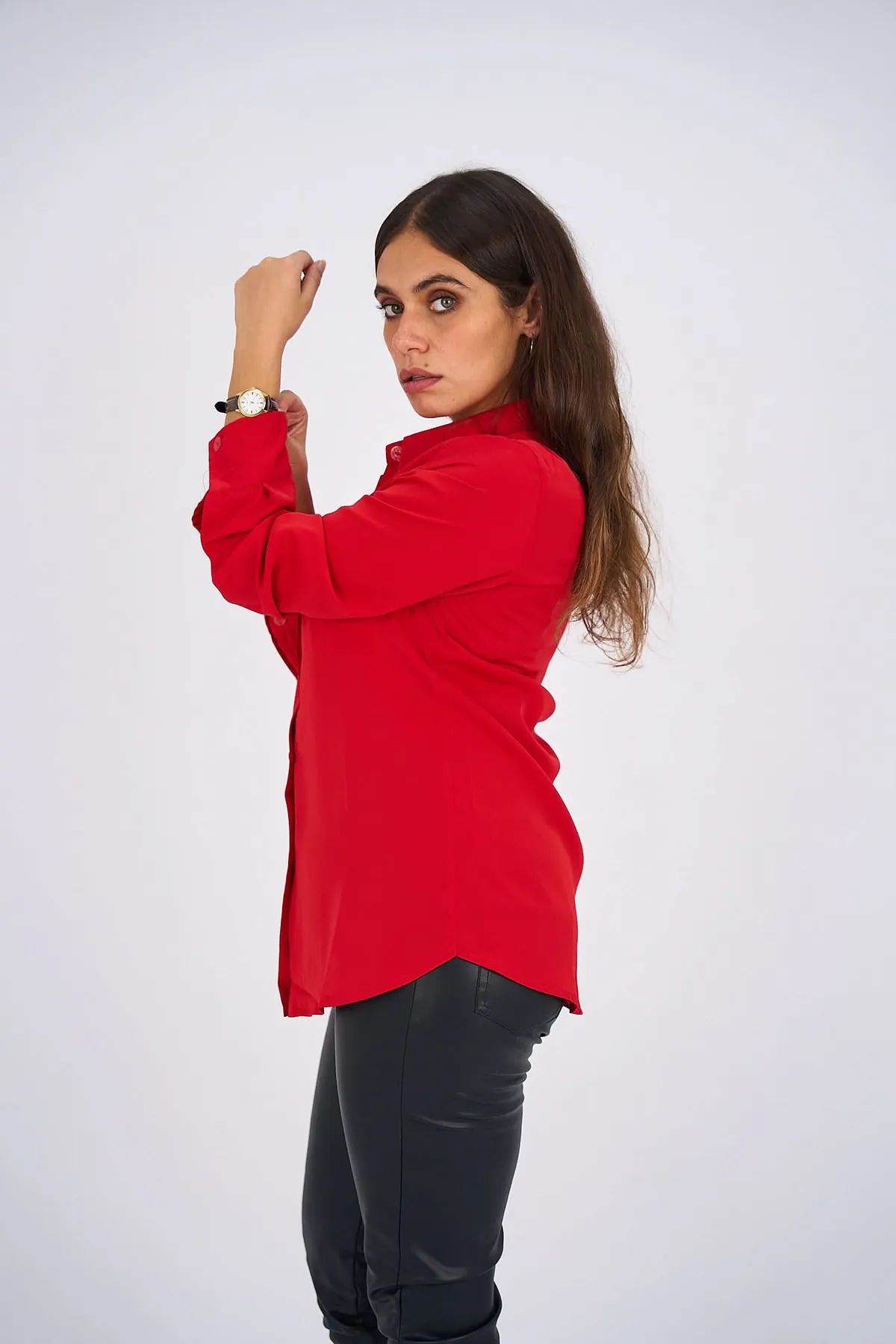 Bold Red Basic Shirt